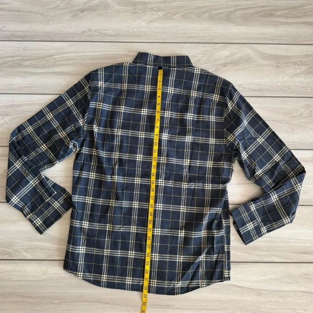 Banana Republic Ultra Soft Slim Fit Flannel Shirt Blue Medium NWOT